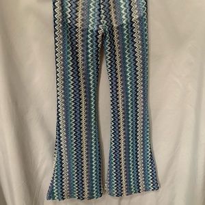 Aqua Crochet Bell Bottoms